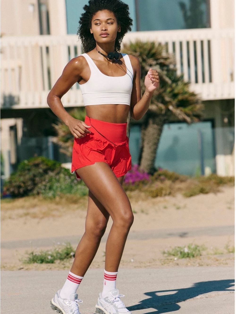 Free People Carpe Diem High Waisted Shorts- Red - Picture 3 of 5
